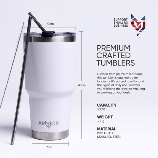 Ice White 30oz 900ml Premium Tumbler