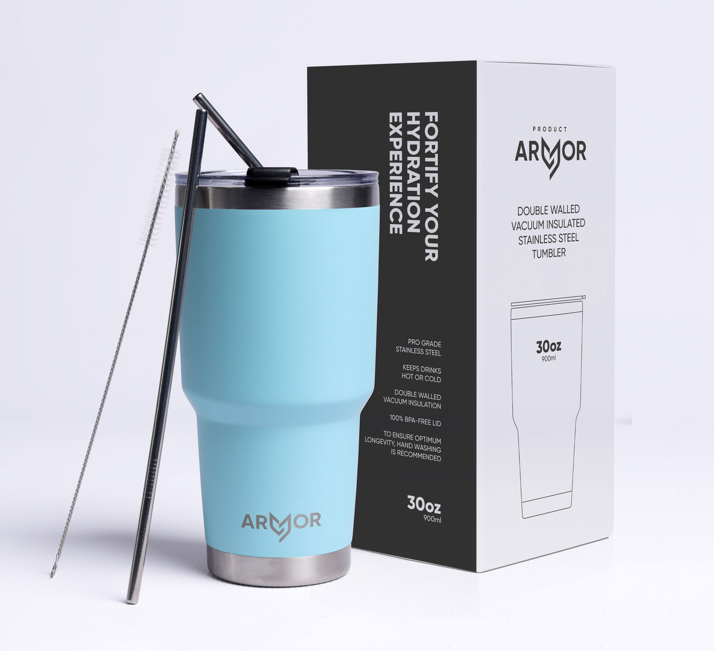 Aqua Blue 30oz 900ml Premium Tumbler