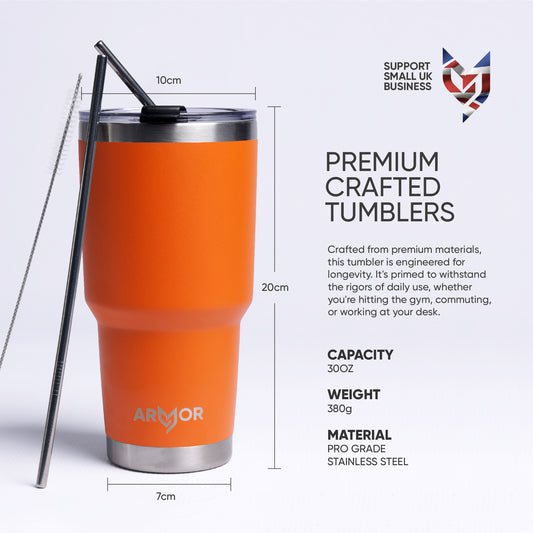 Lava Orange 30oz 900ml Premium Tumbler